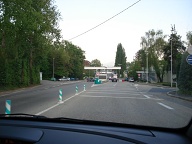 Пограничный переход в ЦЕРНЕ (выезжаем из Франции).